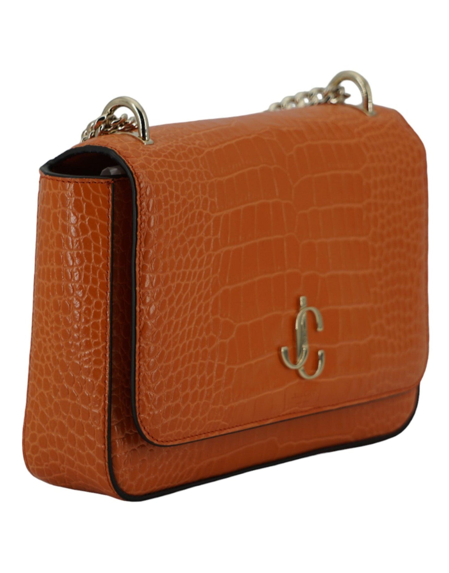 Sac à bandoulière en cuir orange Amber de Jimmy Choo