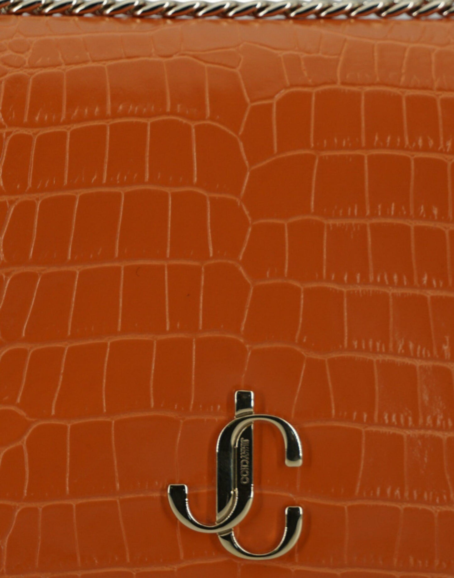 Sac à bandoulière en cuir orange Amber de Jimmy Choo