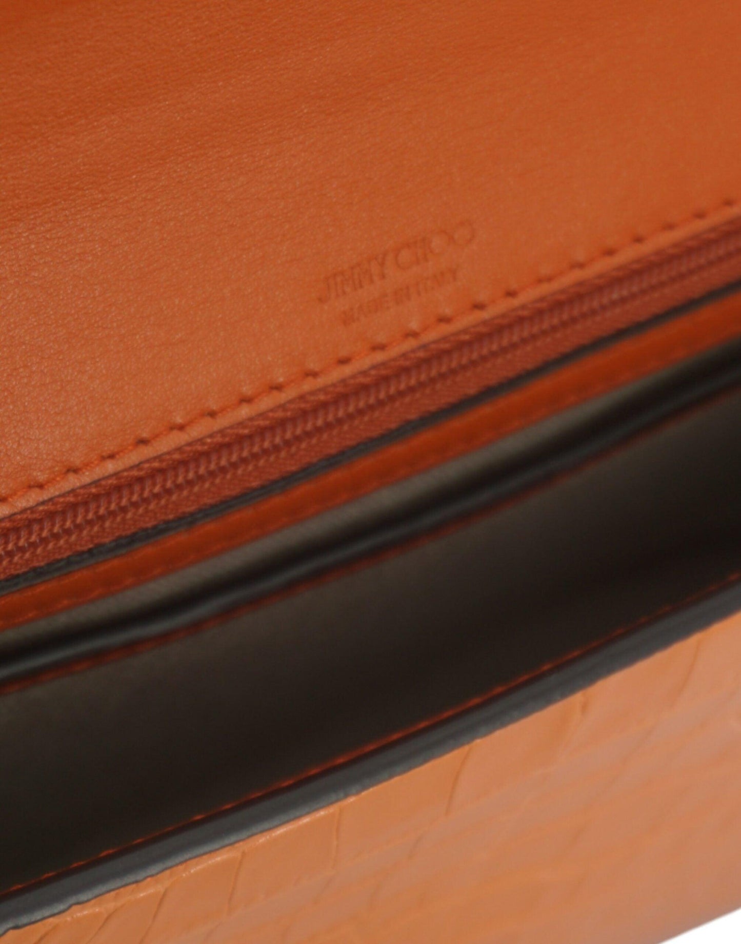 Sac à bandoulière en cuir orange Amber de Jimmy Choo