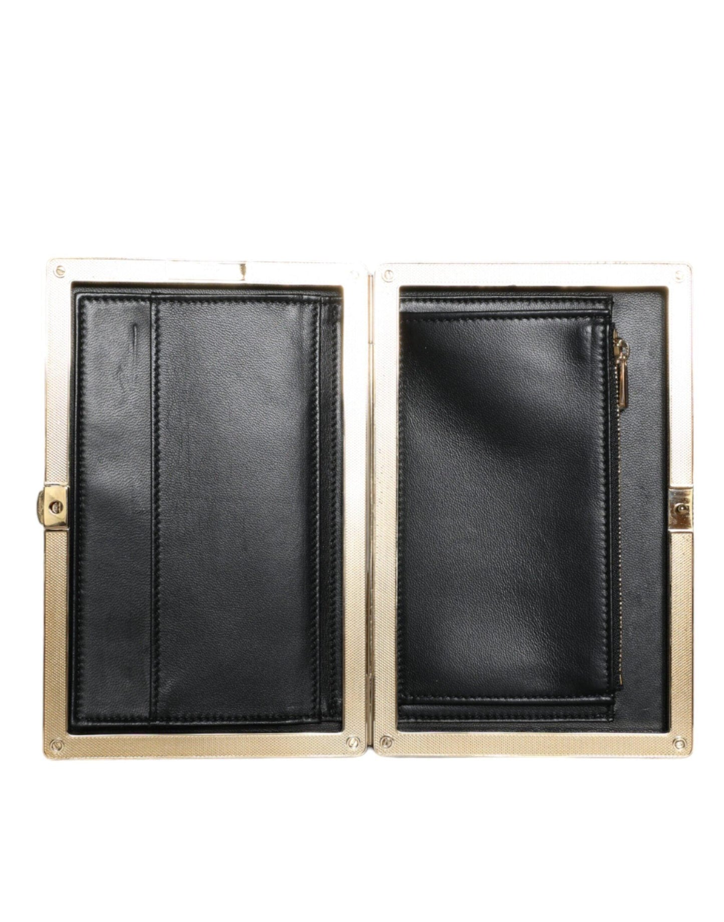 Mini-pochette baroque en velours noir Dolce & Gabbana