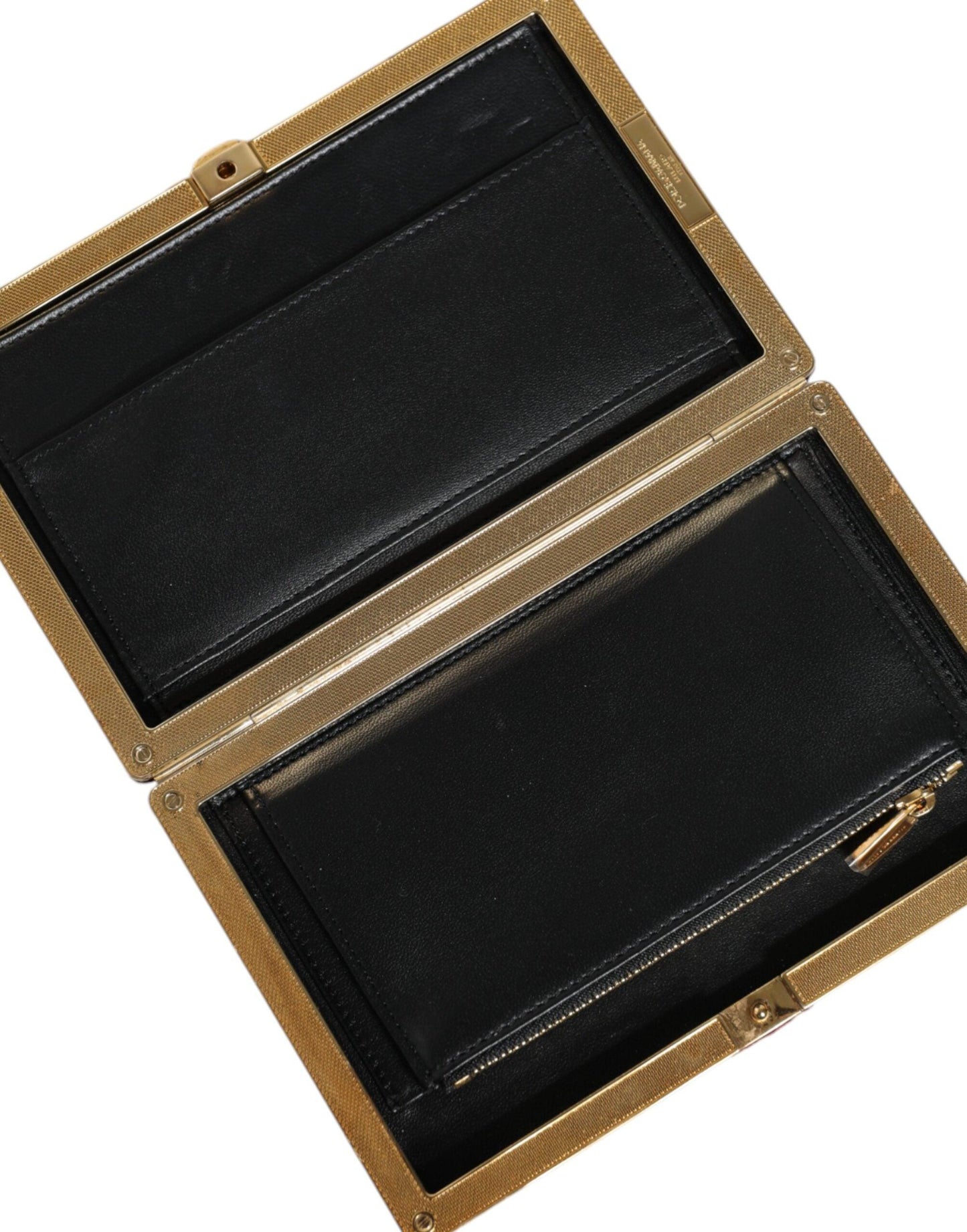 Pochette miniature baroque en velours rouge Dolce & Gabbana