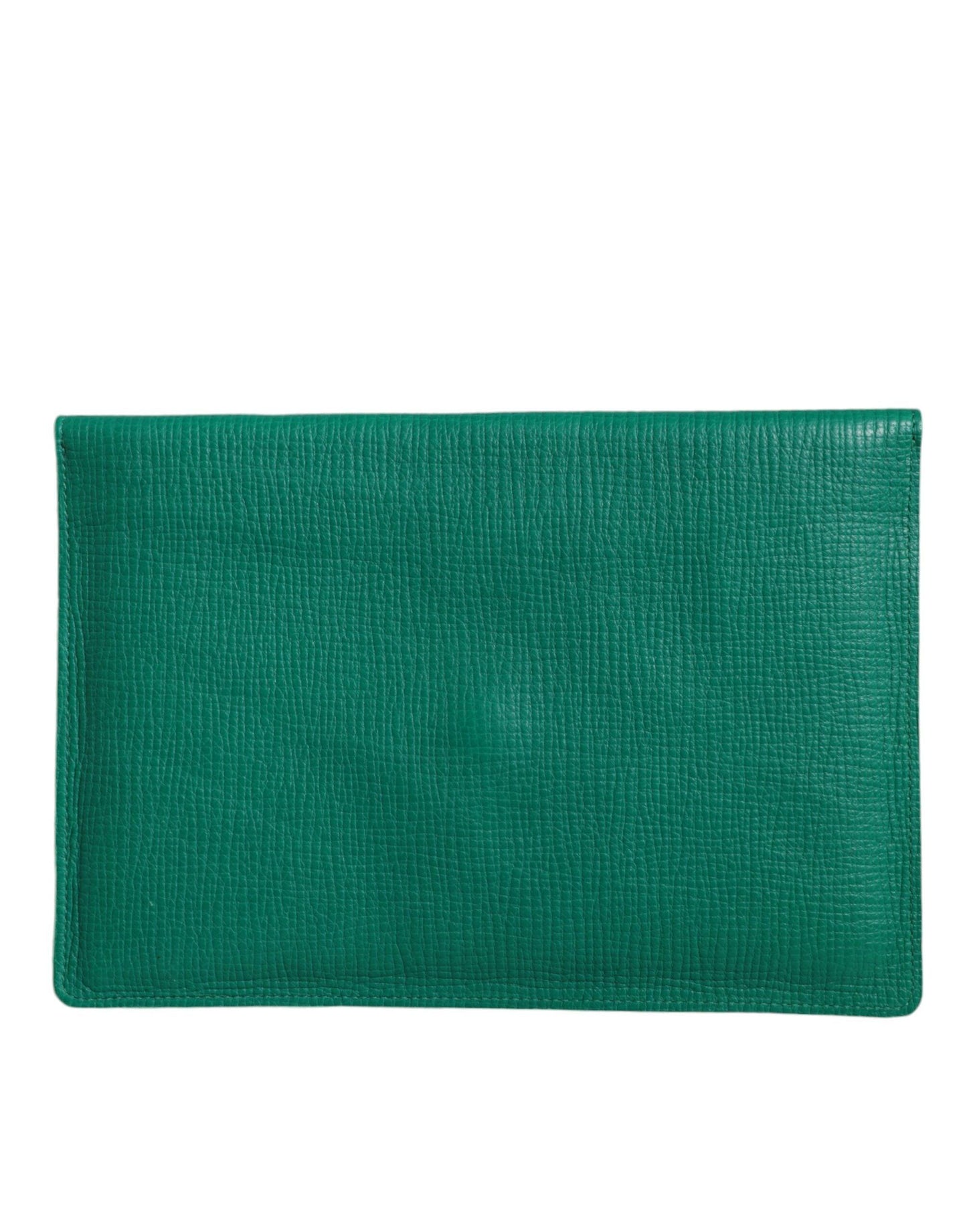 Pochette élégante pour tablette en cuir vert Dolce & Gabbana