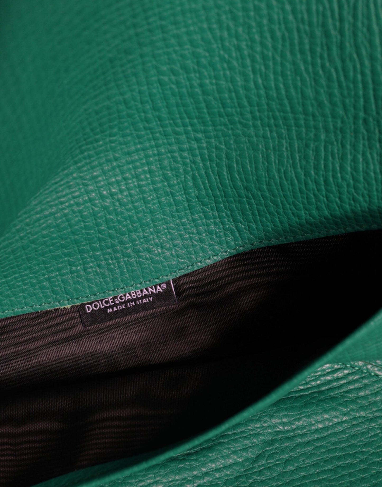 Pochette élégante pour tablette en cuir vert Dolce & Gabbana