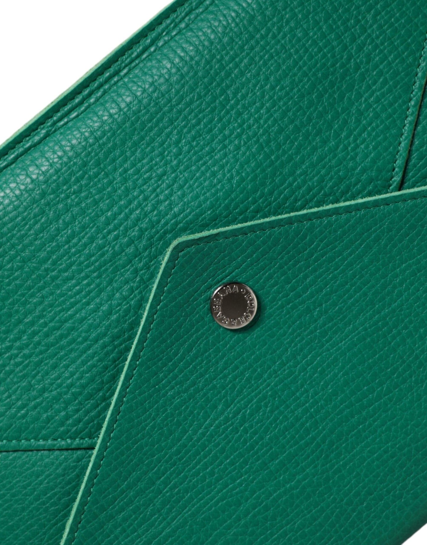 Pochette élégante pour tablette en cuir vert Dolce & Gabbana