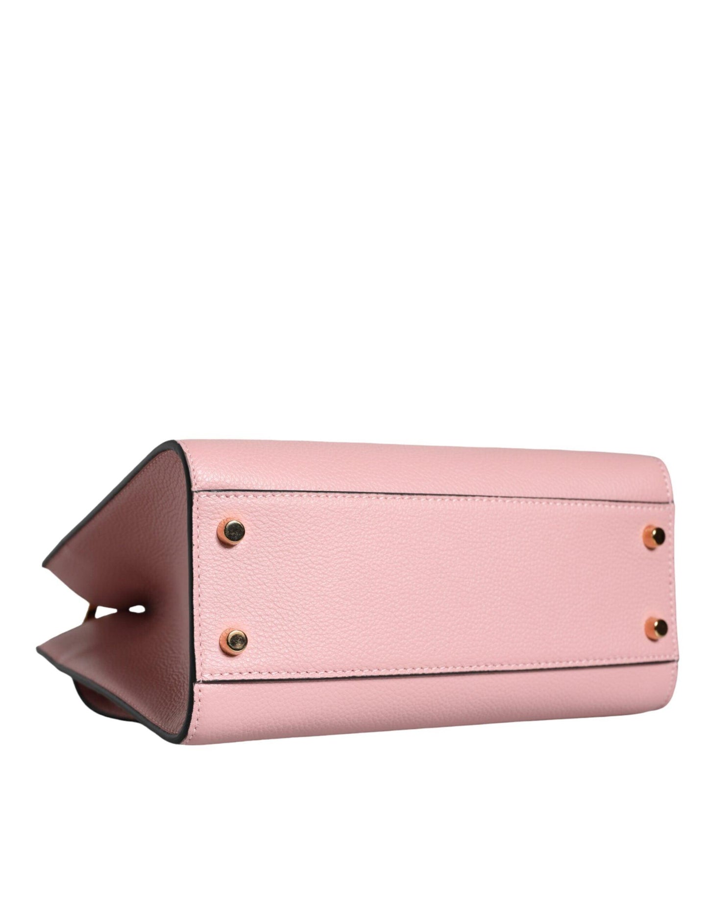 Petit sac à bandoulière en cuir de veau grainé rose Versace