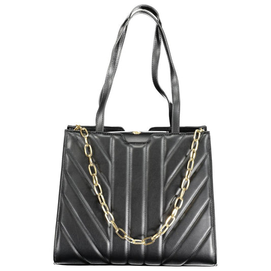 Mario Valentino Black Polyurethane Women Handbag