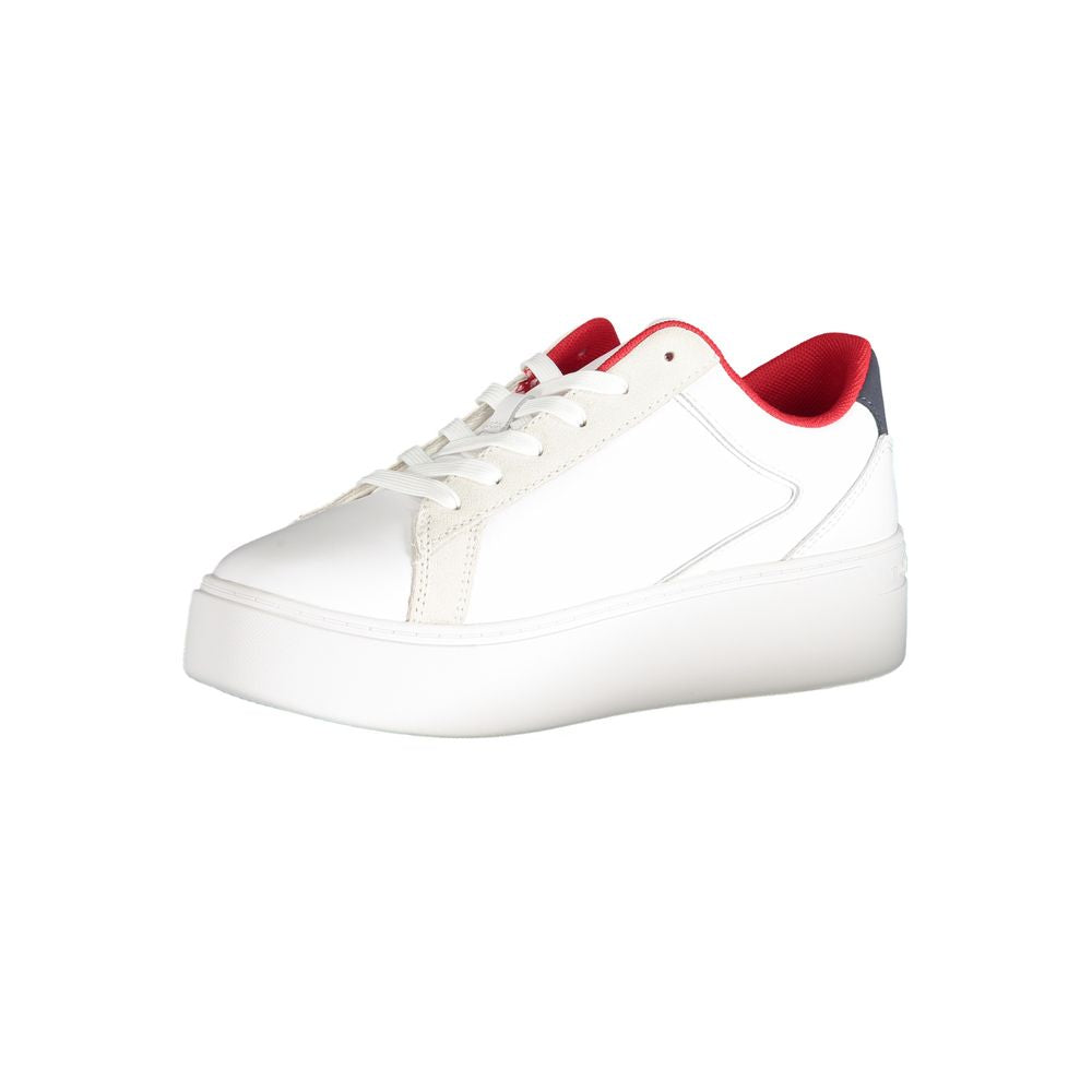 Tommy Hilfiger White Polyurethane Women Sneaker