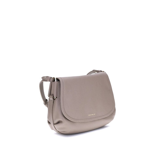 Coccinelle Beige Calf Leather Bos Taurus Shoulder Bag