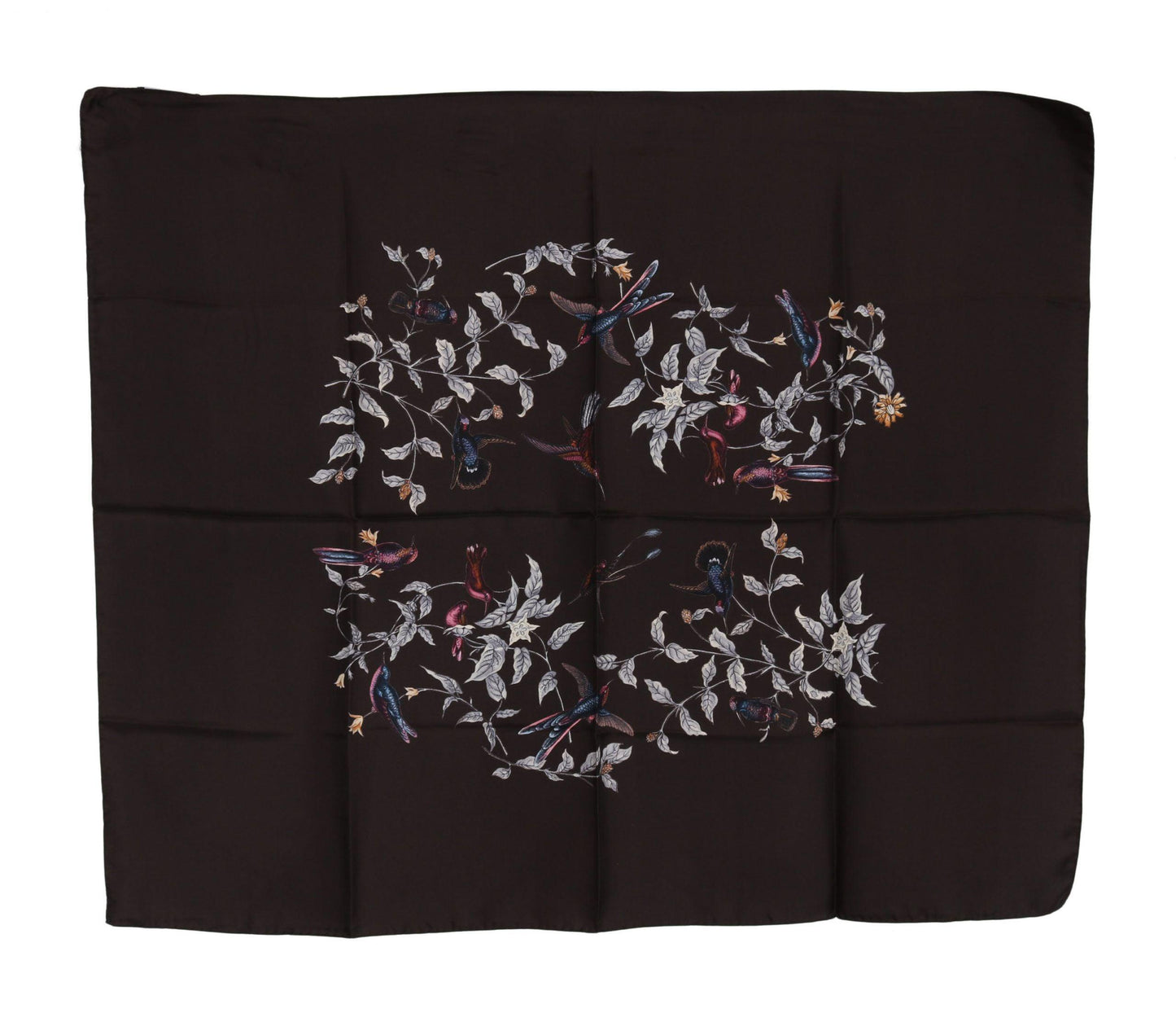 Foulard en soie élégant Dolce & Gabbana en marron luxueux