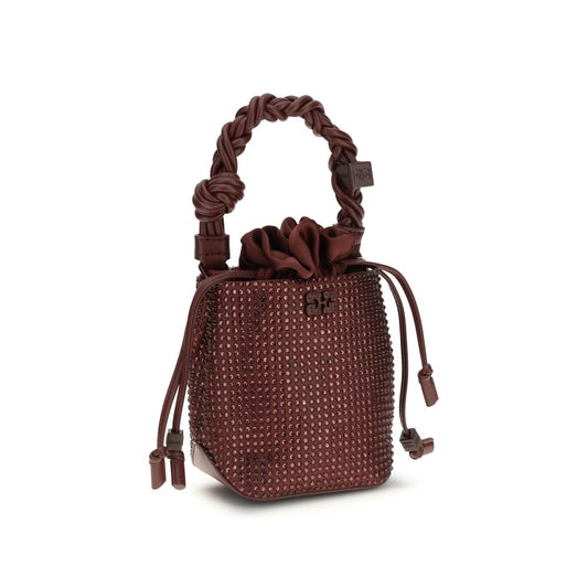 Ganni Bordeaux Recycled Polyester Handbag