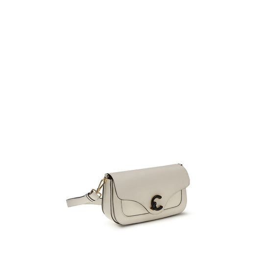 Coccinelle White Calf Leather Bos Taurus Shoulder Bag