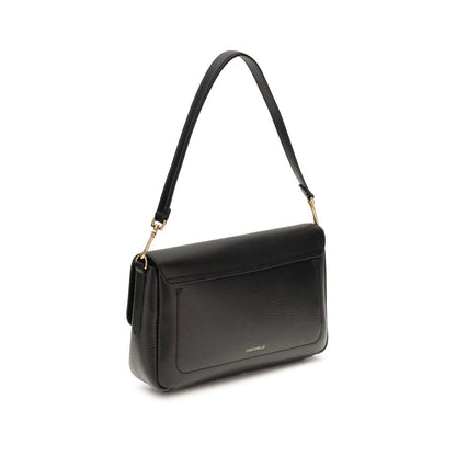Coccinelle Black Calf Leather Bos Taurus Shoulder Bag