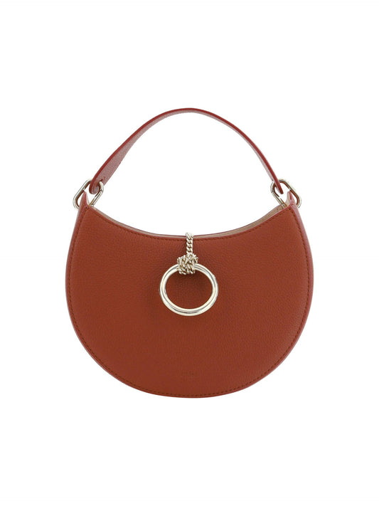 ChloeSepia Brown Small Arlene Leather Shoulder Bag