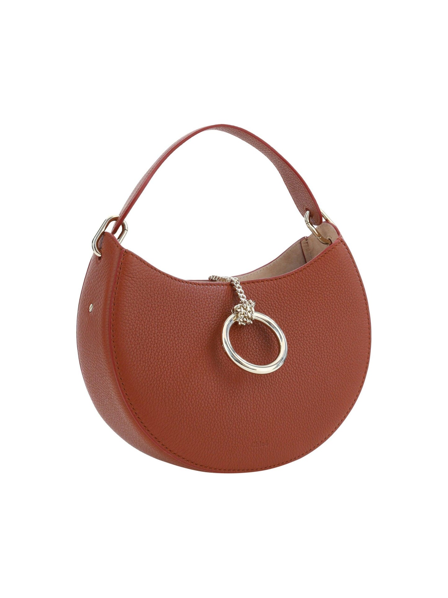 ChloeSepia Brown Small Arlene Leather Shoulder Bag