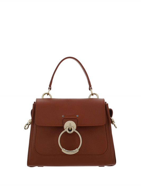 Chloe Elegant Sepia Brown Calfskin Shoulder Handbag