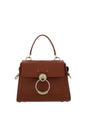 Chloe Elegant Sepia Brown Calfskin Shoulder Handbag