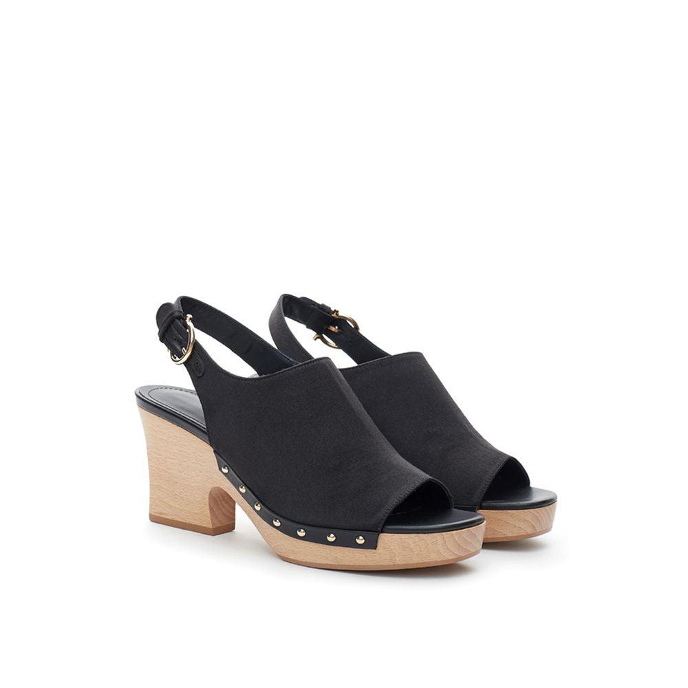 Salvatore Ferragamo Elegant Leather Black Sandals