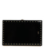 Dolce & Gabbana Miniature Black Leather Clutch with Gold Accents