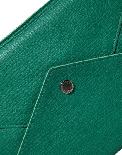 Pochette élégante pour tablette en cuir vert Dolce &amp; Gabbana