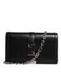 Versace Black Calfskin Leather Chain Strap Shoulder Crossbody Bag