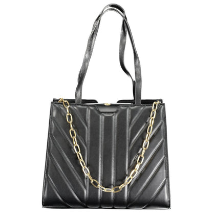 Mario Valentino Black Polyurethane Women Handbag