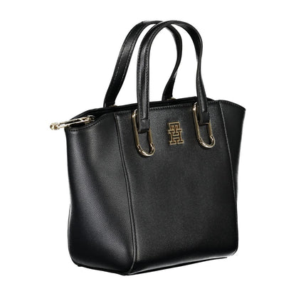 Tommy Hilfiger Black Polyurethane Women Handbag