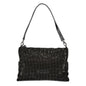 Mario Valentino Black Polyester Women Handbag with Rhinestone Details
