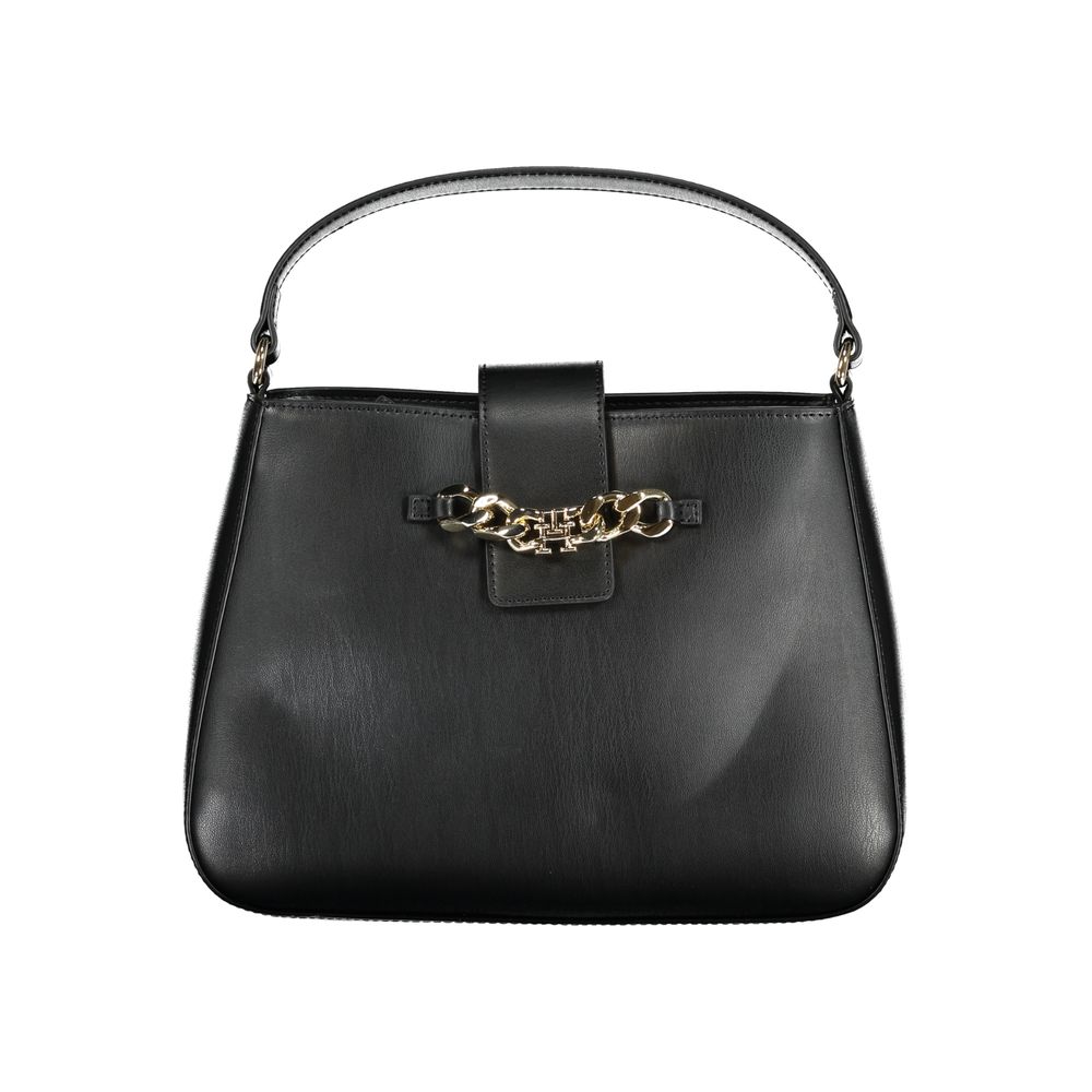 Tommy Hilfiger Black Polyurethane Women Handbag