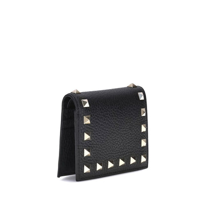 Valentino Garavani Black Calf Leather Bos Taurus Wallet