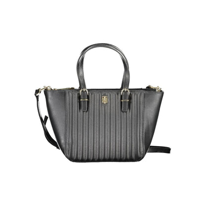 Tommy Hilfiger Black Polyurethane Women Handbag