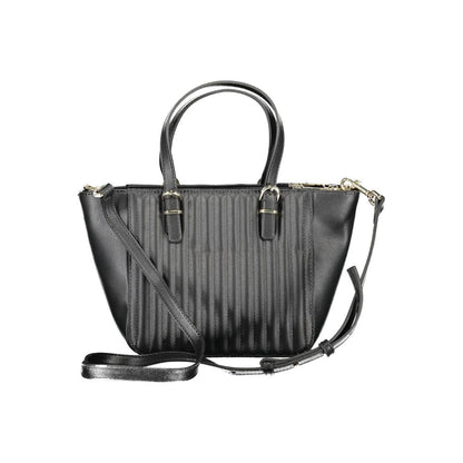 Tommy Hilfiger Black Polyurethane Women Handbag