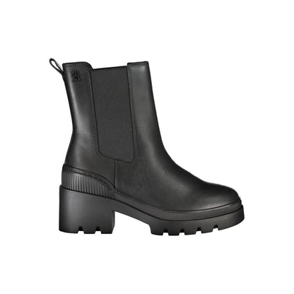 Tommy Hilfiger Nero Leather Women Boot