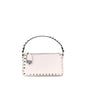 Valentino Garavani White Calf Leather Bos Taurus Shoulder Bag