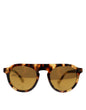 Dolce & Gabbana Brown Acetate Round Leopard Print Eyewear Sunglasses