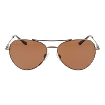 Serengeti Brown Metal Sunglasses