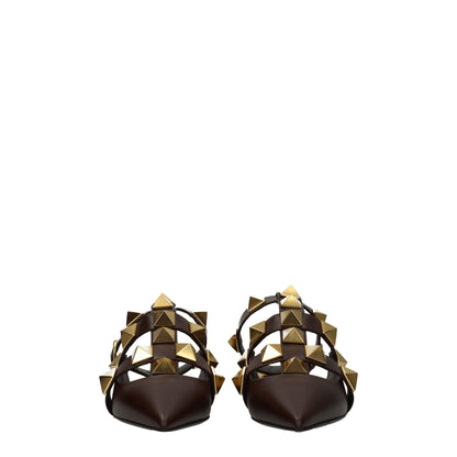 Valentino Garavani Brown Leather Sandals