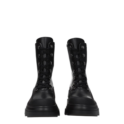 Stuart Weitzman Black Leather Ankle Boots