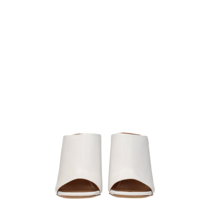 Off-White White Leather Platform Sandals