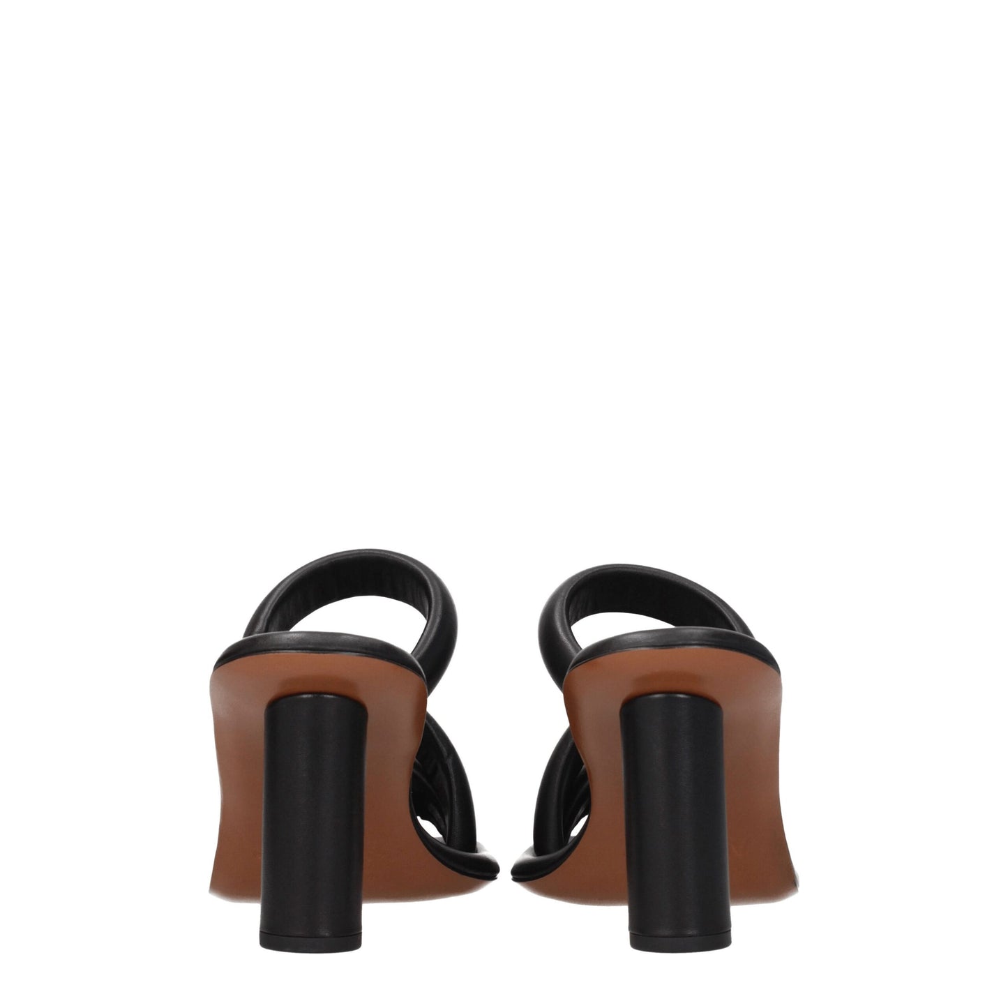 Ambush Black Leather Stiletto Heel Sandals