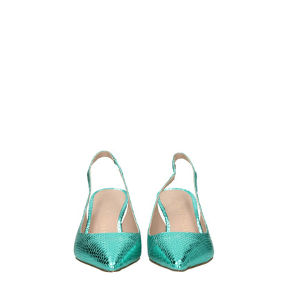 Stuart Weitzman Green Leather High Heel Pumps