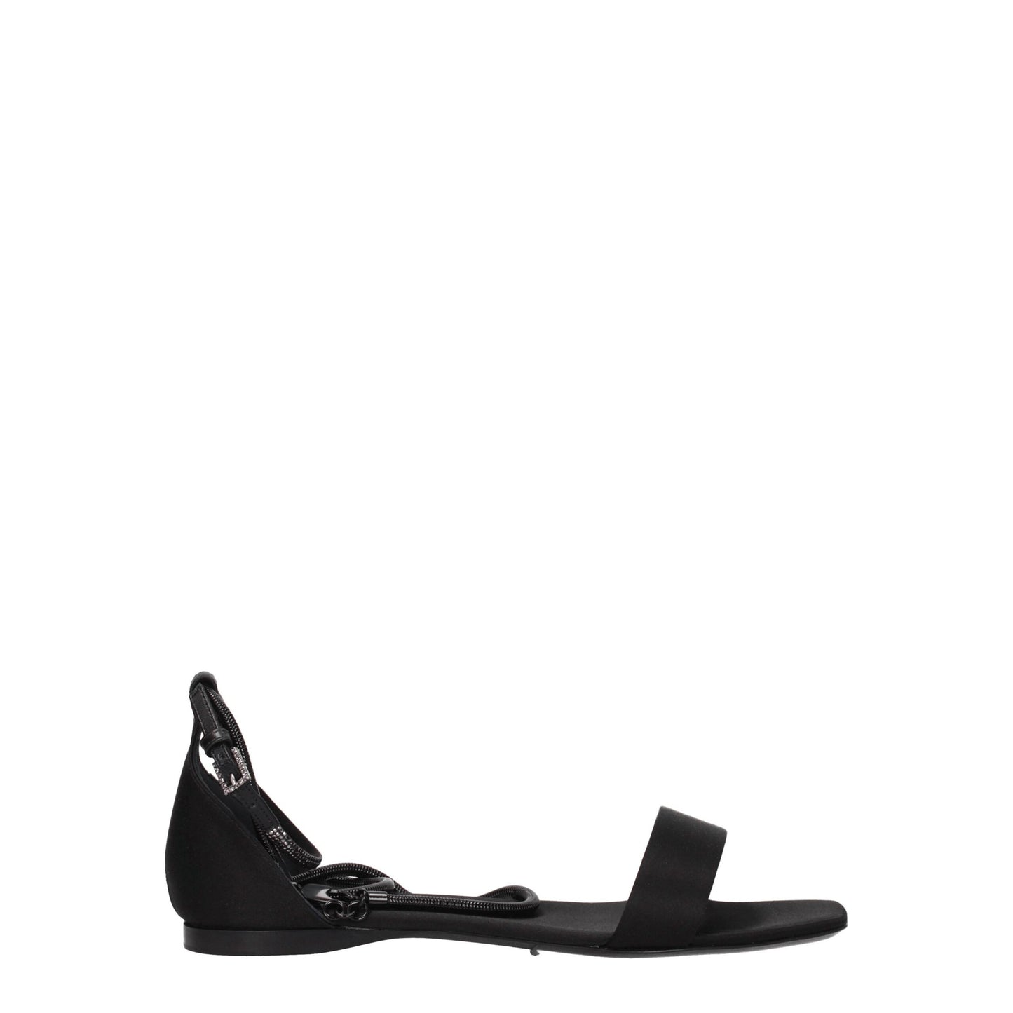 Max Mara Black Satin Sandals