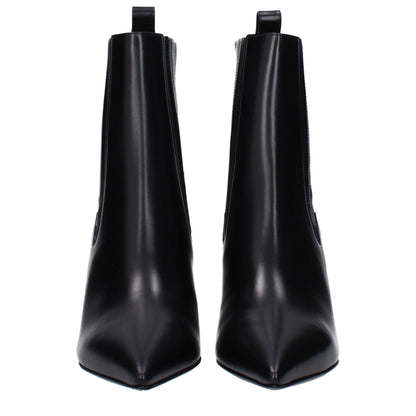 Valentino Garavani Black Leather Ankle Boots