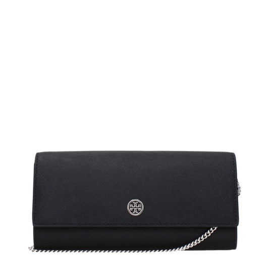 Tory Burch Black Leather Clutch Bag