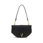 Versace Black Calf Leather Bos Taurus Shoulder Bag
