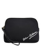Dolce & Gabbana Black Solid Nylon DG LogoPrint Clutch Zip Borse Pouch Bag