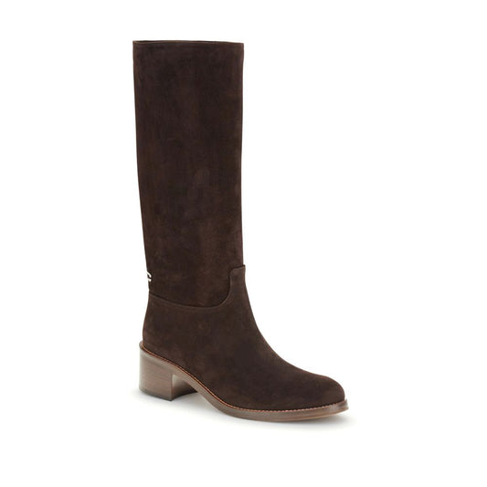 Carel Paris Brown Leather High Heel Boots