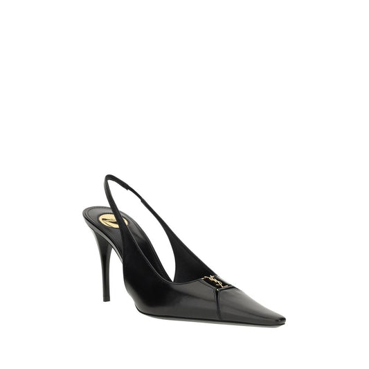 Saint Laurent Black Calf Leather Bos Taurus Pumps