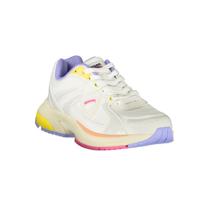 Blauer White Polyurethane Women Sneaker