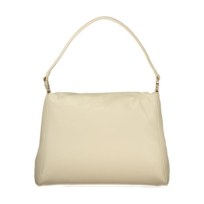 Mario Valentino Beige Polyurethane Women Shoulder Bag