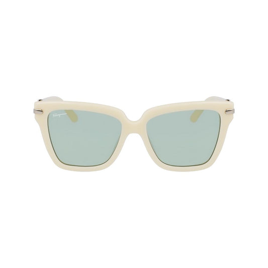 Ferragamo Gray Acetate Sunglasses